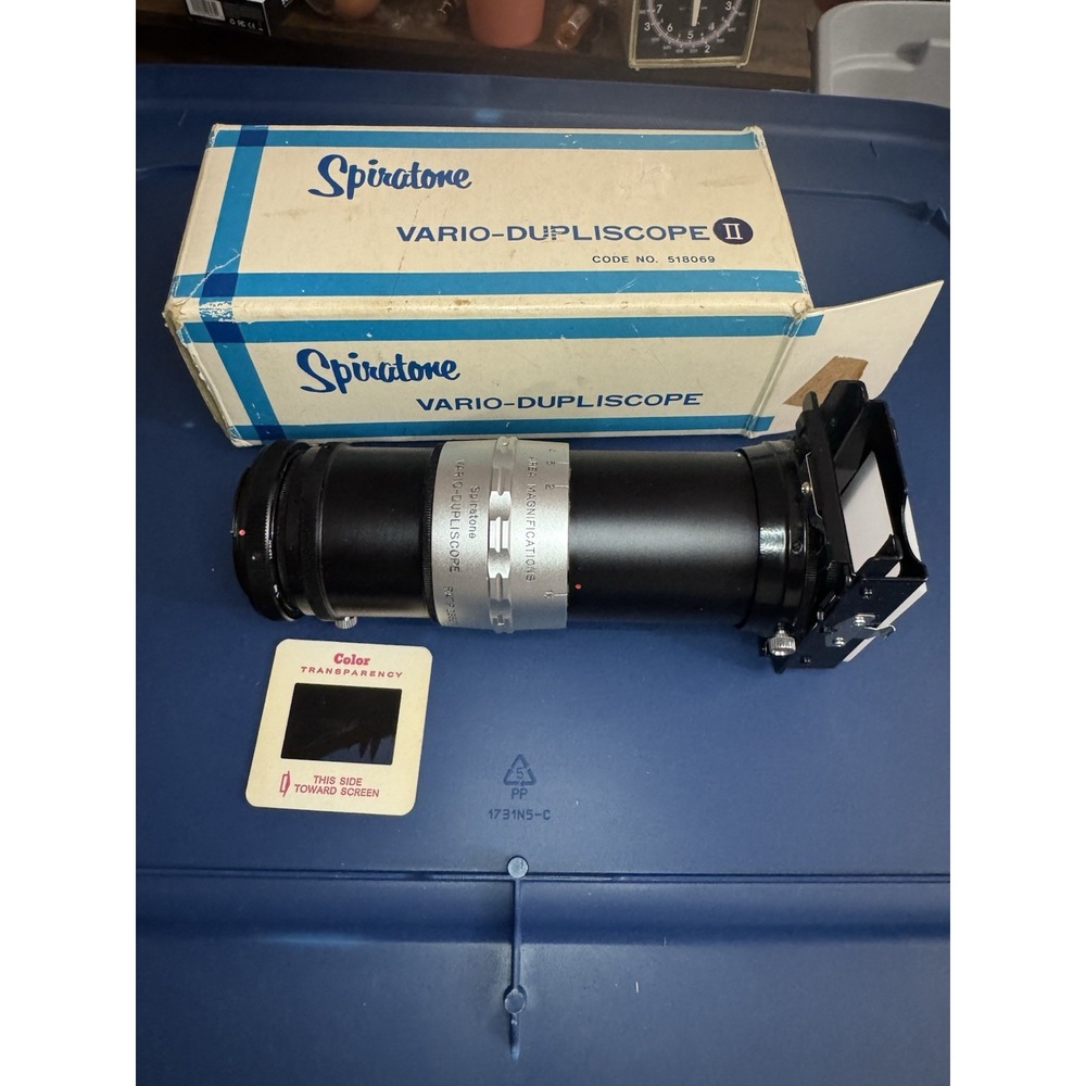 Spiratone Vario-Dupliscope II Slide Copier Duplicator with Box – Vintage 35mm